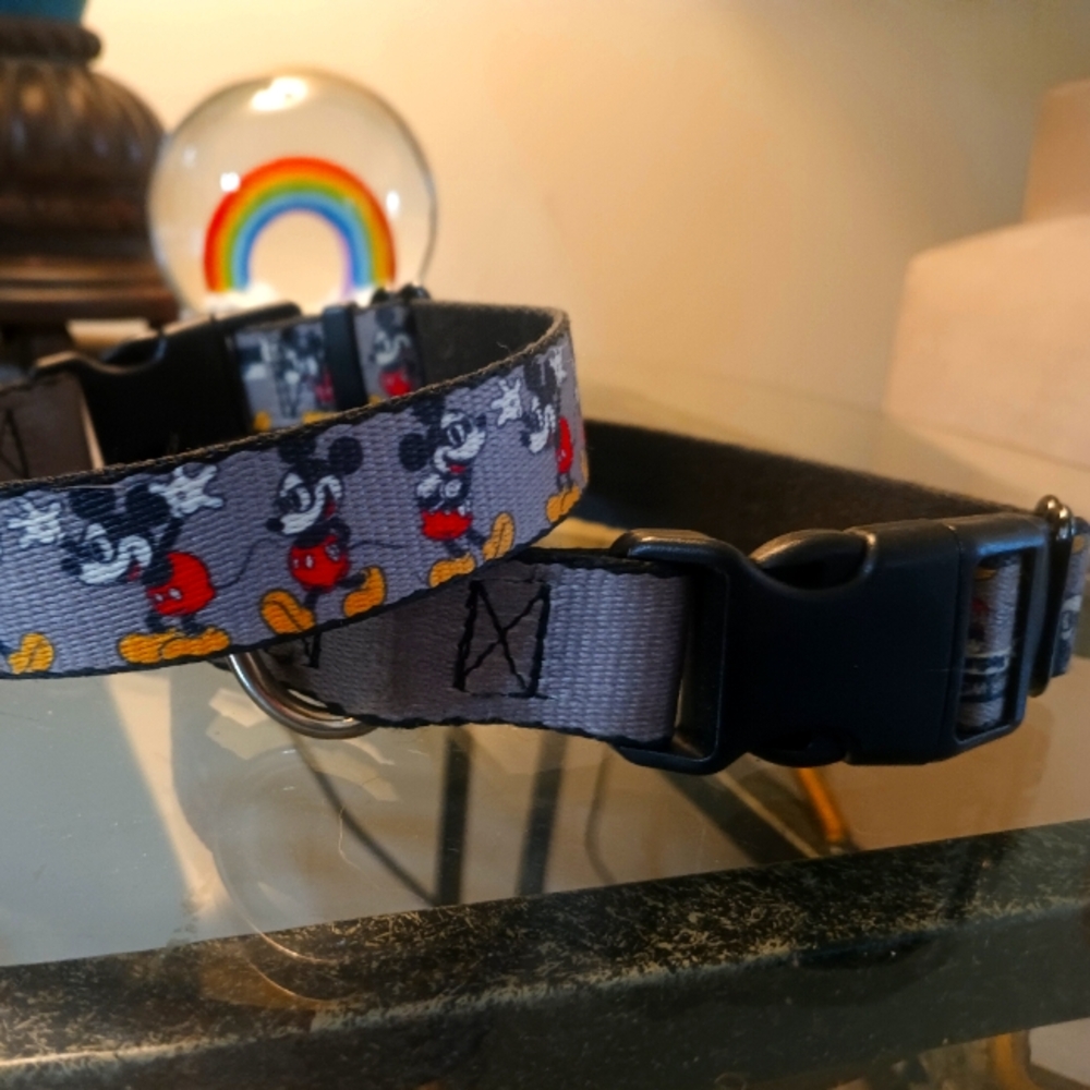 Mickey mouse matching dog collars